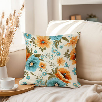 Floral Retro Flowers Pattern Cottage I