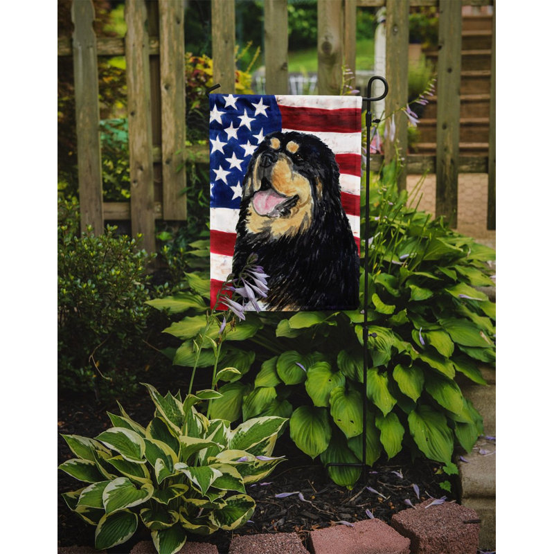 2 côtés en polyester de 2 côtés american drapeau de jardin, Terrier jouet