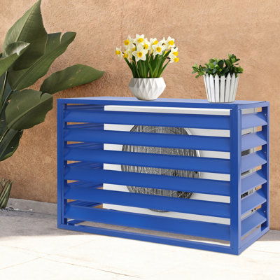 1.5P 4-Panel Louvred Grille Privacy Air Conditioner Fence Panels For Outside Unit