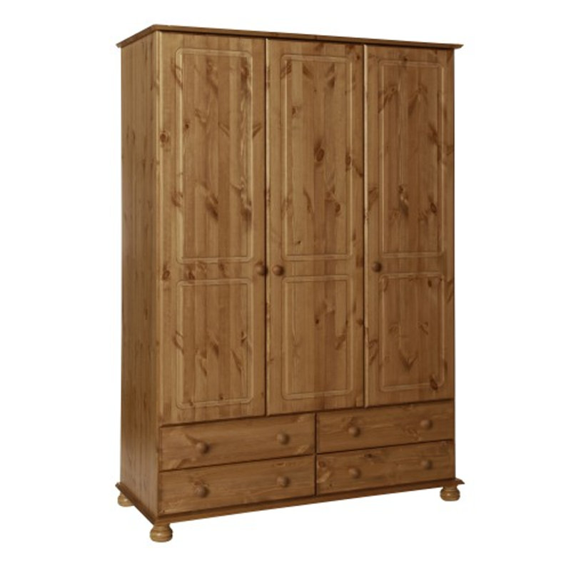 Chritine 3 Door Wardrobe, Brown