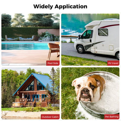 CAMPLUX 136,000 BTU 5.28 GPM Outdoor Tankless Propane Water Heater