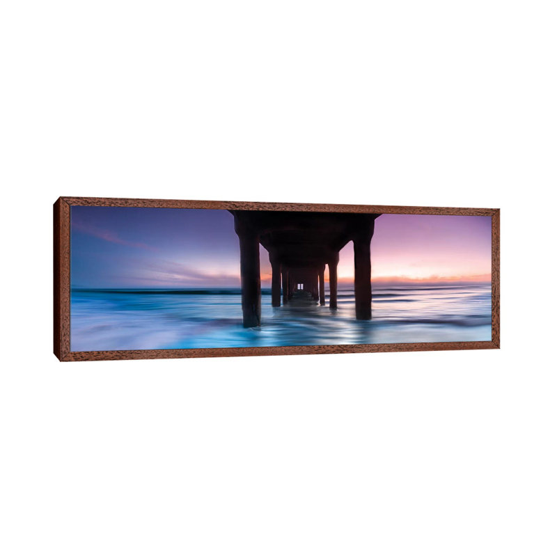 Manhattan Beach Pastels by Sean Davey - Panoramic Print on Canvas, 30.48cm H x 91.44cm W x 3.81cm D