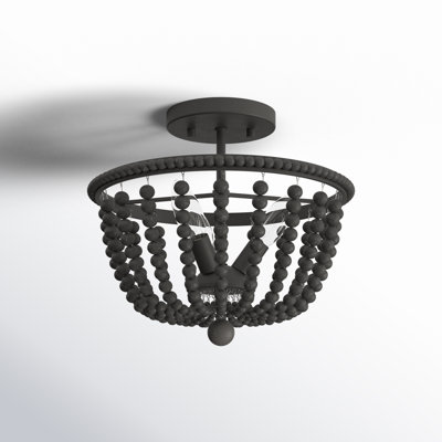Speier 3-Light Living Room Steel Dimmable Semi Flush Mount