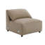 Canapé modulaire en forme de L Vety, accoudoirs, cuir nubuck brun clair