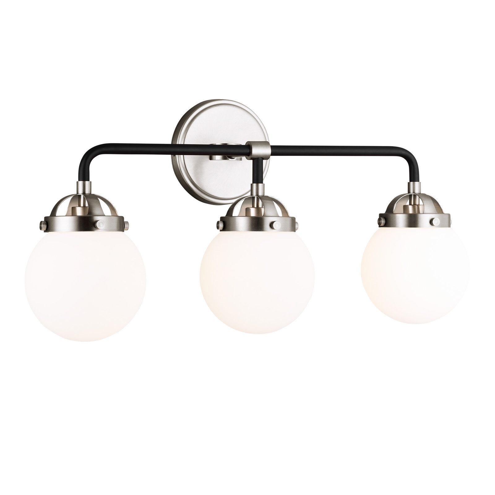 Newport 3 Light Dimmable Vanity Light, Brushed Nickel, No 