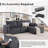 Boneless 108" Modular Sofa Corduroy Modern L Shaped Sectional For Living Room-1473597346