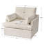 Chaise avec accoudoirs et demi-coussin 41,5 po-335822704