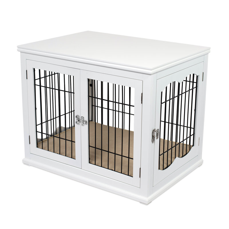 Small White Soft Sided Table Crate with Cushion