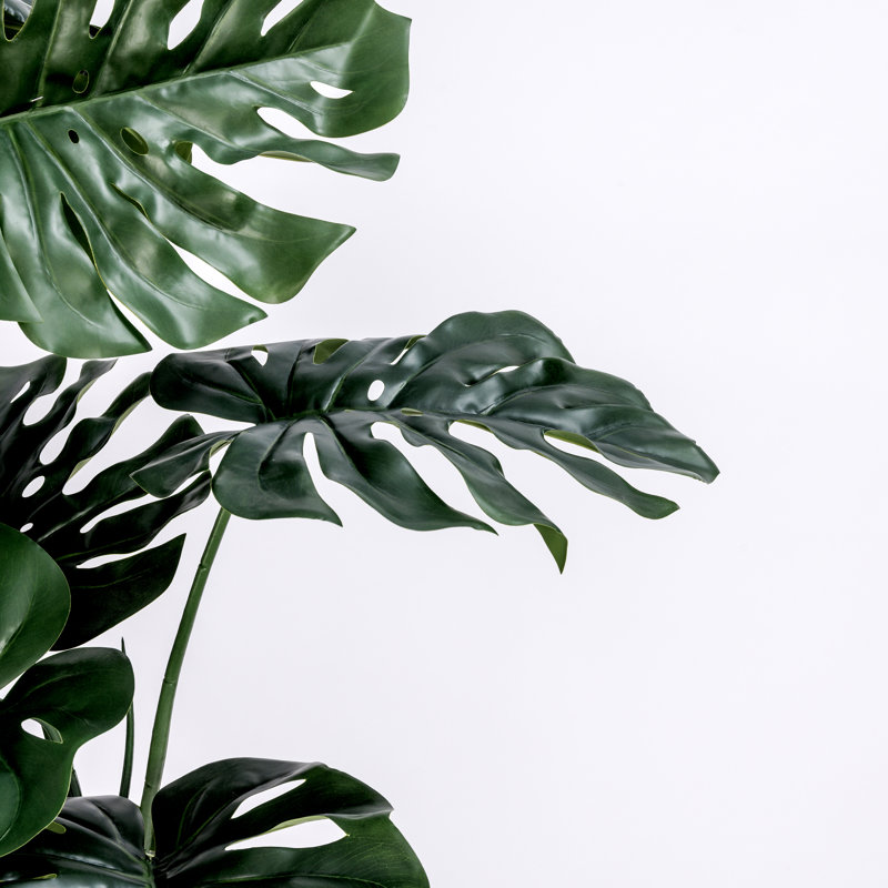 77,57 po Faux plante Monstera en pot, Bleu