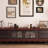 Retro design solid wood TV cabinet