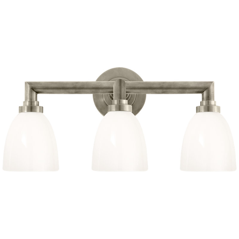 Chapman & Myers Wilton Triple Bath Light, Antique Nickel