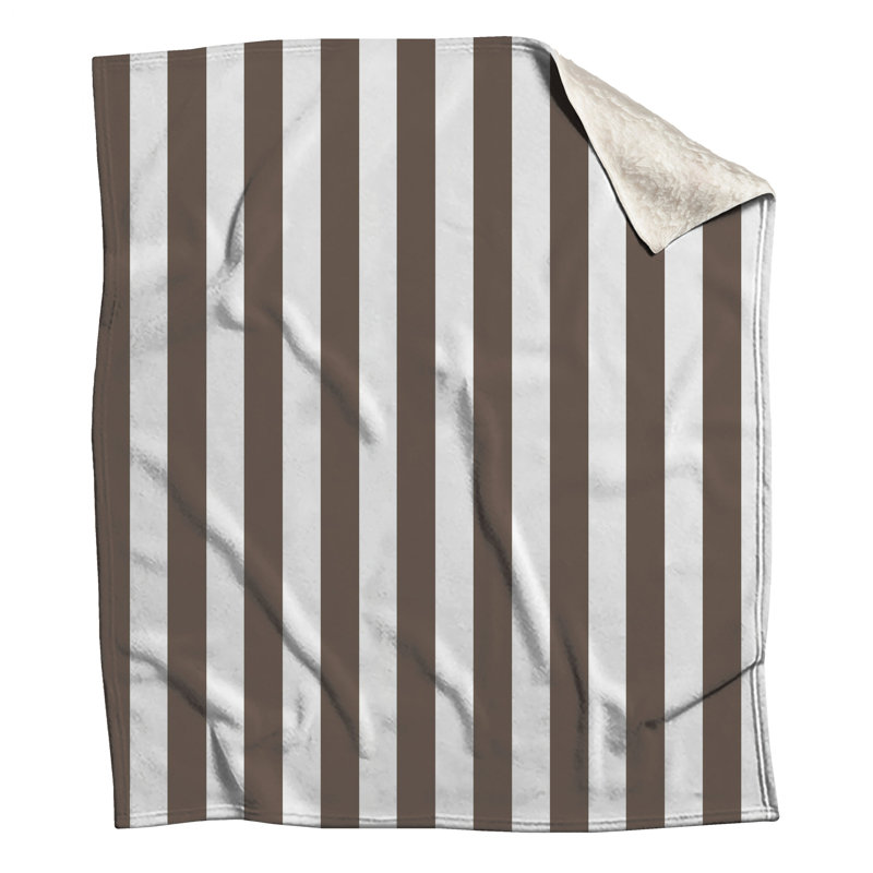 Brown Vertical Stripes Blankets, 50in W x 60in H