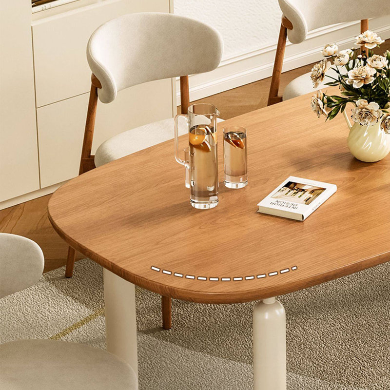 Table de salle à manger en bois massif de style français French, H 29,5 po x l 86,6 po x P 31,5 po