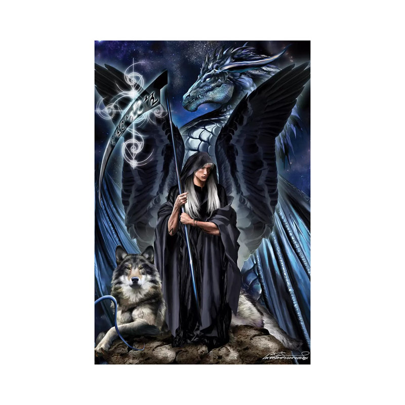 «St. Azriel the Archangel» par Ruth Thompson - impression sur toile tendue, H 26 po x l 18 po x 1,5 po