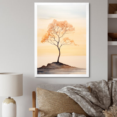 Beige silhouette du désert, beauté de la solitude