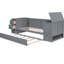 Lit de jour simple avec rangement, couchette et ports de charge électrique - Fabrication en bois solide dans les prises pratiques-468431526