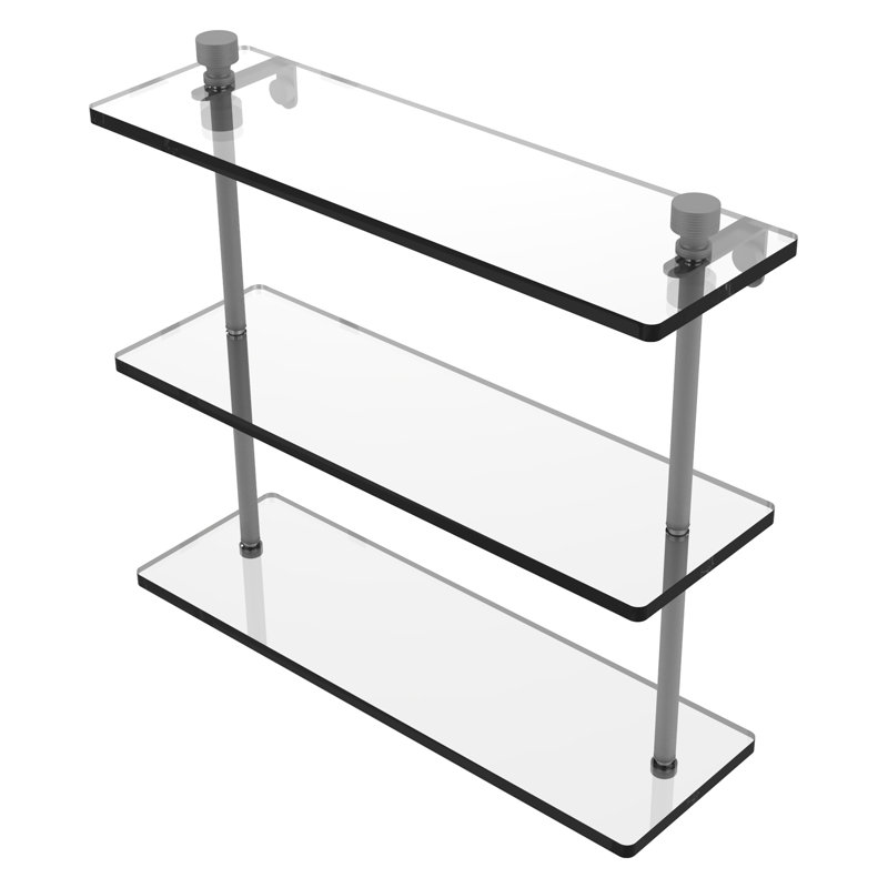 Tablette murale Ballenas, Gris mat, H 15 po x l 16 po x P 5 po