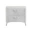 2-Drawer Nightstand With Dual USB Port, White High Gloss