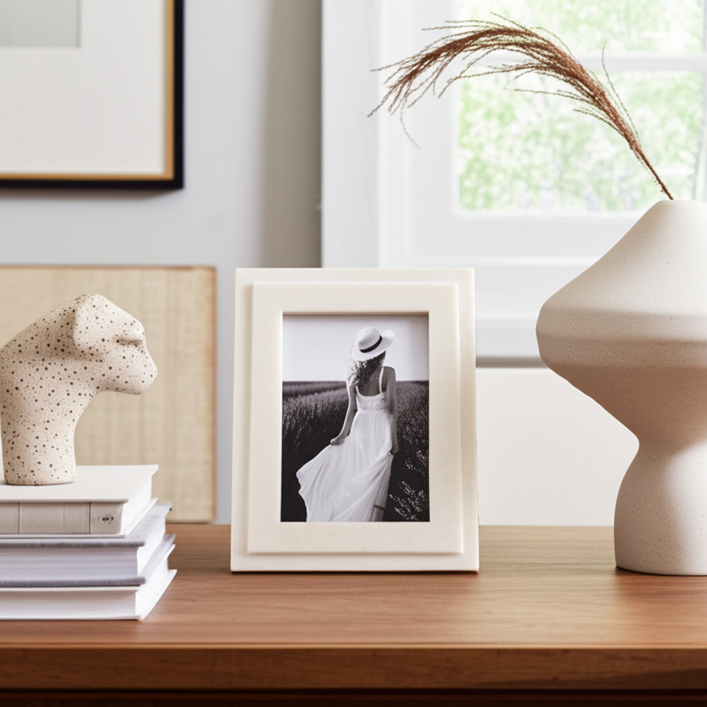 Marble Border Picture Frame, 5" W x 7" H