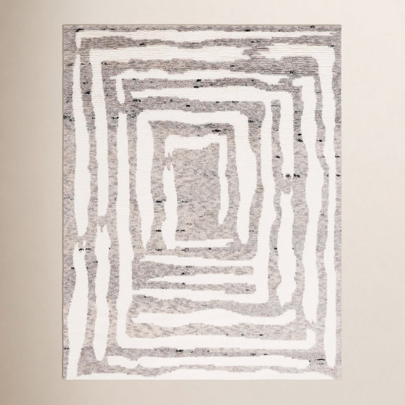 Kass Wool Abstract Indoor Rug, Rectangle 8' x 10'