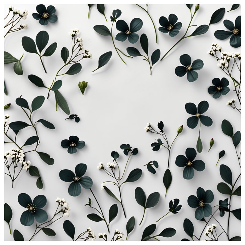Tapis de bain floral, L 34 po x L 21 po