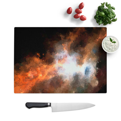 Tempered Glass Universe in Abstract Vol.10 Chopping Board