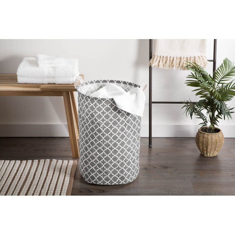 Sedgwick Fabric Laundry Hamper with Handles, Gray