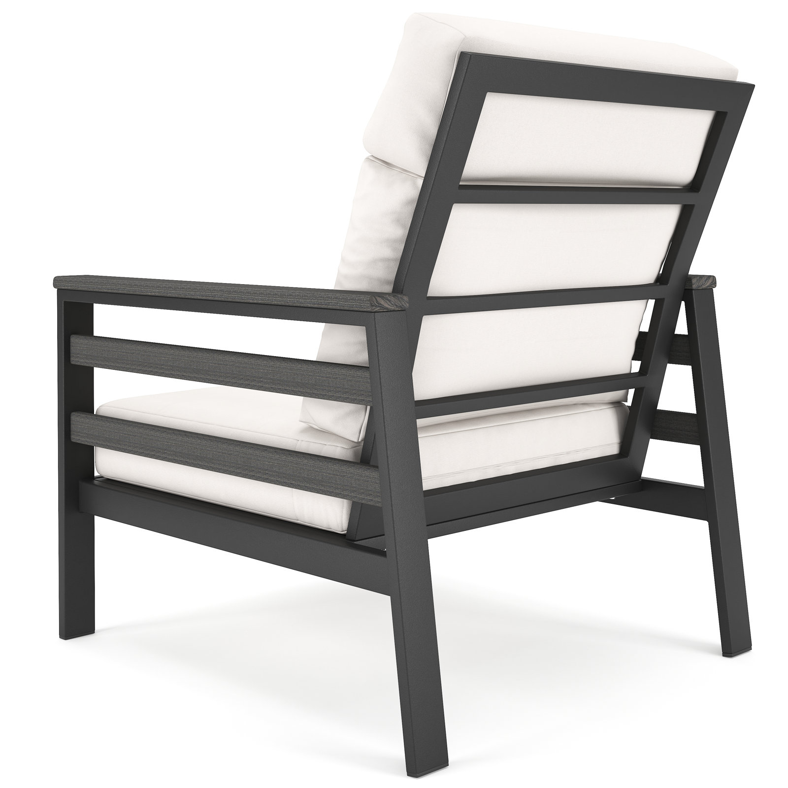 Townsend Sunbrella® Patio Lounge Chair, Gray, Canvas White