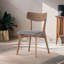 Ensemble de 2 chaises de salle à manger rembourrées Mid-Century (gris foncé)
