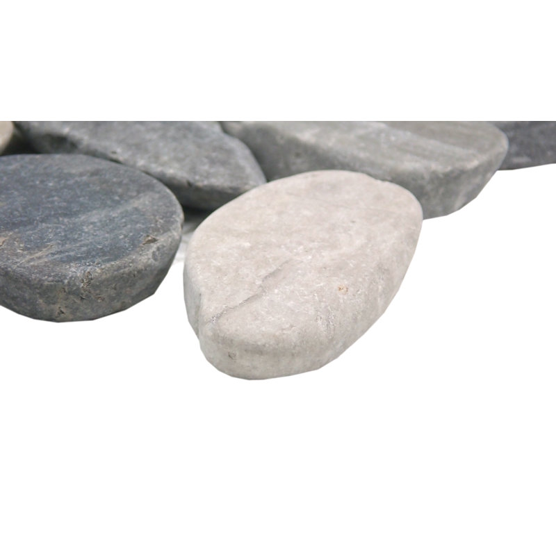 Lampe opuscar 12 po X 12 po Carrelage de plancher et mural Honed Pebbles (10,66 pieds carrés / caisse), Foncé