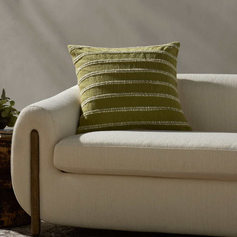 Magnolia Home by Joanna Gaines x Loloi Landry Accent Pillow, Pillow Cover Only - No Insert, Green