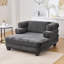 Chaise longue rembourrée avec accoudoirs pour le salon, la chambre à coucher