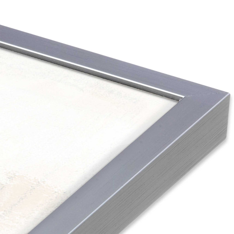 «Soft Lines of Memory I Print», H 13,75 po x l 13,75 po, Encadrement ouvert, chrome poli