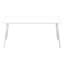 Living Room Accent Table Design, 40" Length, Rectangular, White Laminate And Metal Contemporary Centre Table, 40"L Grey
