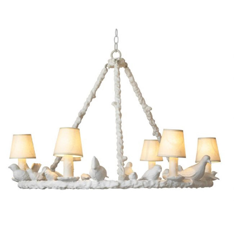 Bird 6-Light Candle-Style Chandelier, 21" H x 31" W x 31" D