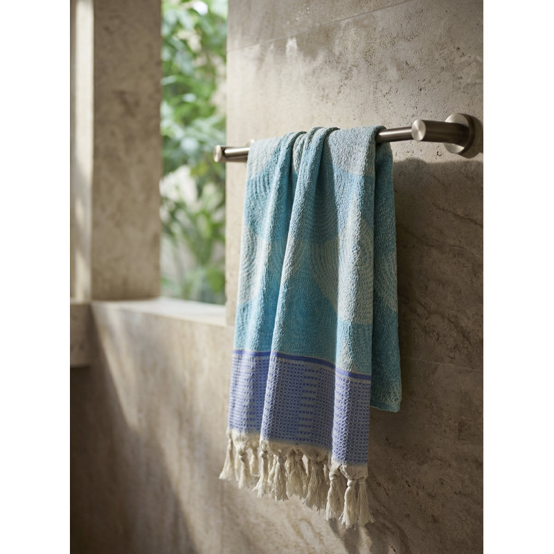 Serviette en coton bleu, Bleu