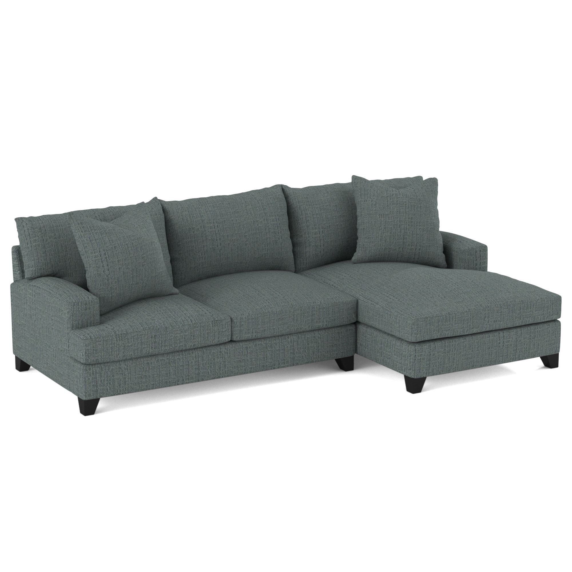 Shorewood Upholstered Chaise L-Sectional, Right Hand Facing, Heavenly Robins Egg