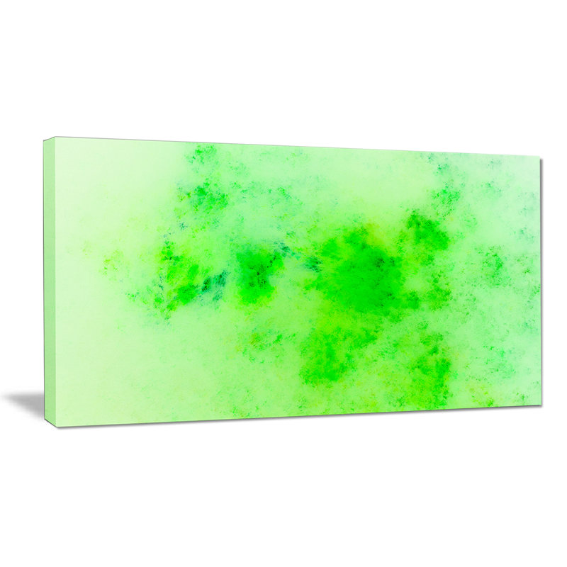 « brillante green starry fractal sky », impression sur toile tendue, H 16 po x l 32 po x P 1 po