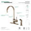 Kingston Brass Concord Single-Handle 2-Hole Deck Mount Kitchen Faucet with Side Sprayer-29484986