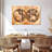 " Rustic Hemispheres Map " Print-290549096