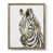 Toile avec cadre noyer