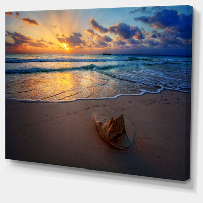 " Quiet Seashore During Sunset "