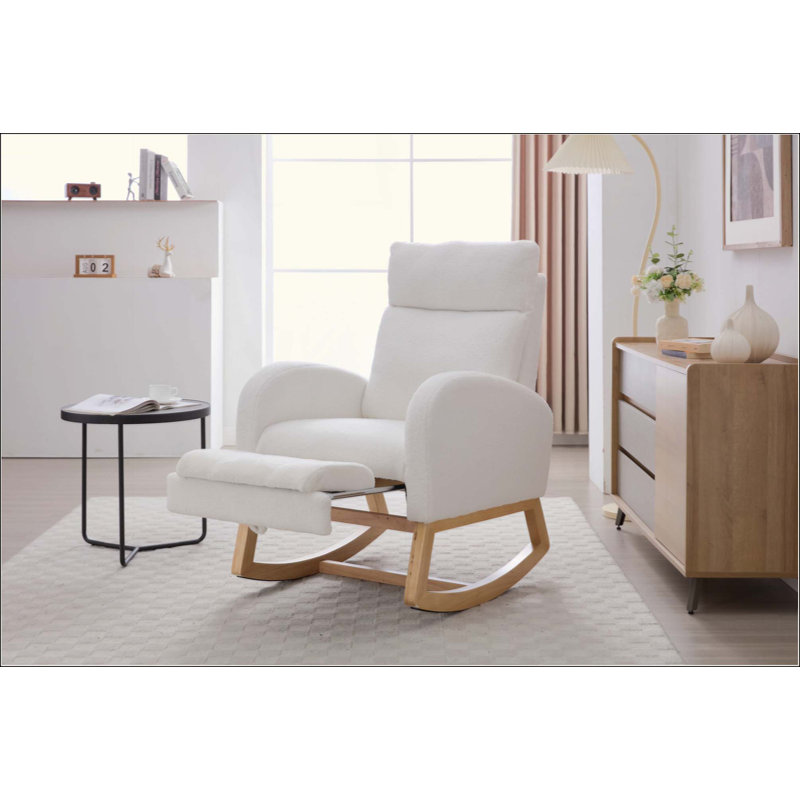 Chaise berçante Teddy, Blanc