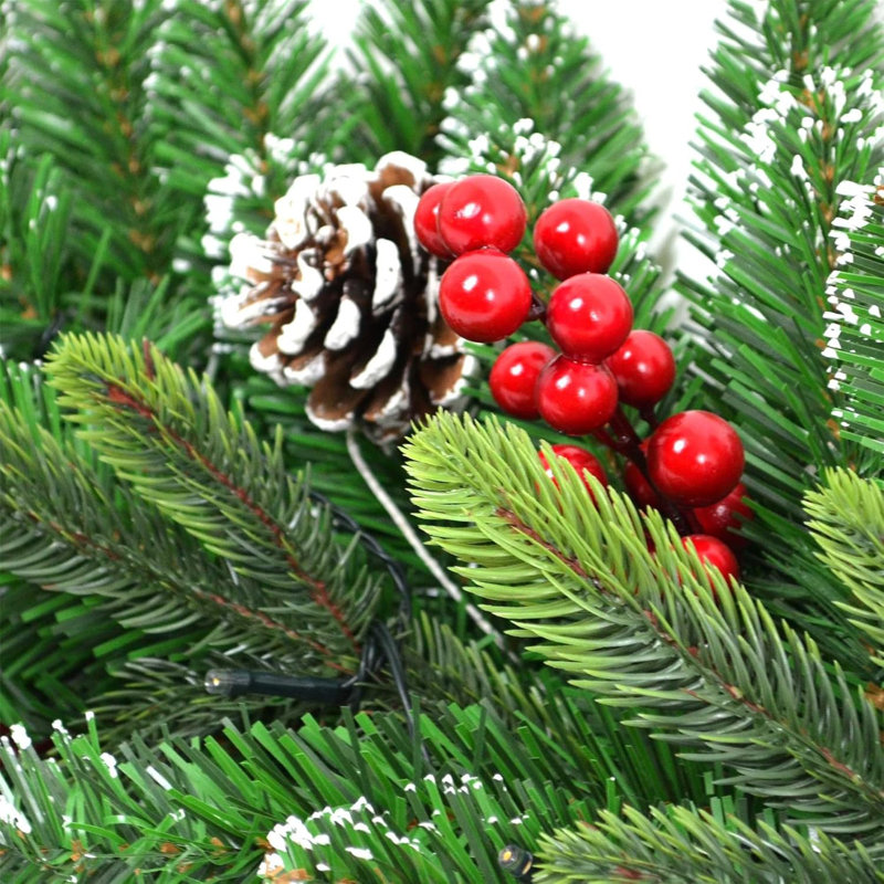 Faux PVC 46cm Christmas Wreath