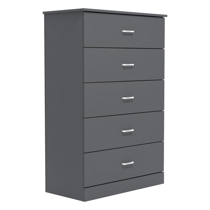 Allyannah 5 Drawer 47.2'' H Dresser, Graphite Gray