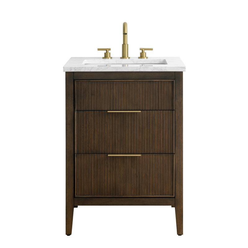 Emma 24" W Single Vanity, Chestnut Brown