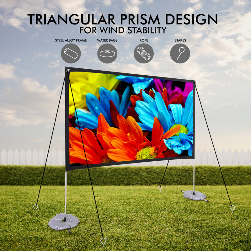Écran de projection Pyle avec support - 80 16: 9 HD 4K Portable Pro