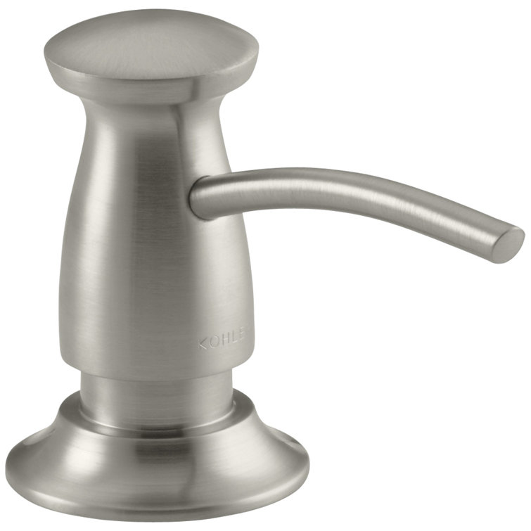 Transitional Design Refillable Soap Dispenser, Lotion Dispenser for Bathroom or Kitchen