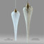 Luminaire suspendu en verre à 3 lumières Icicle-88157166-88157167
