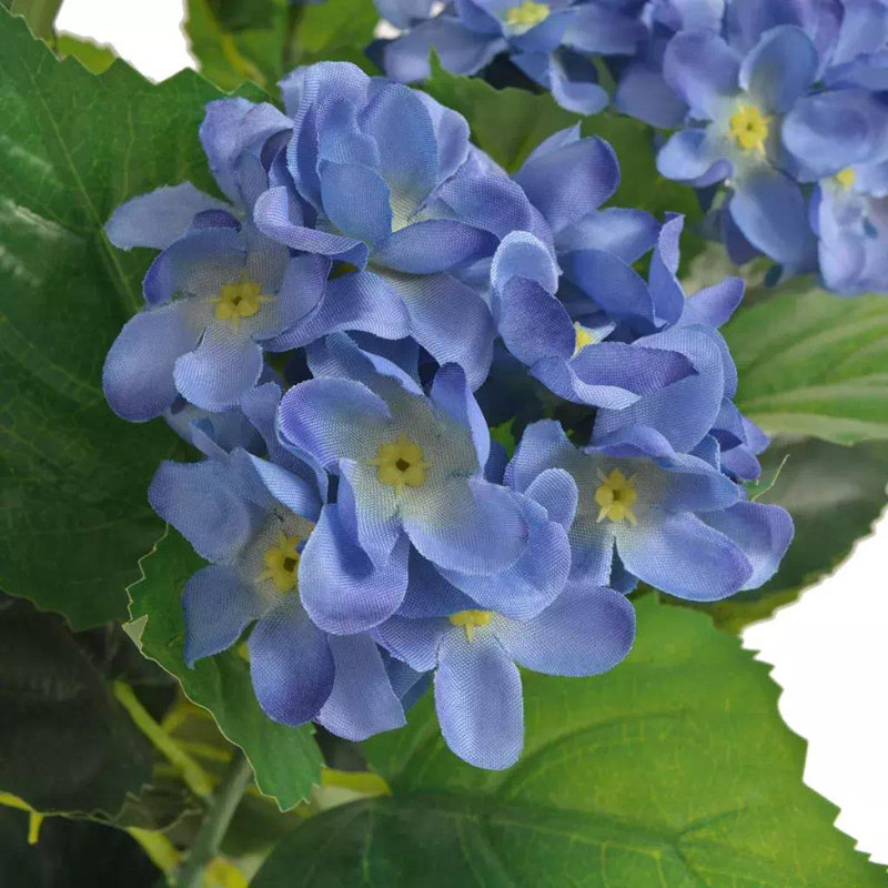 60cm Faux Flowering Plant in Pot, Blue
